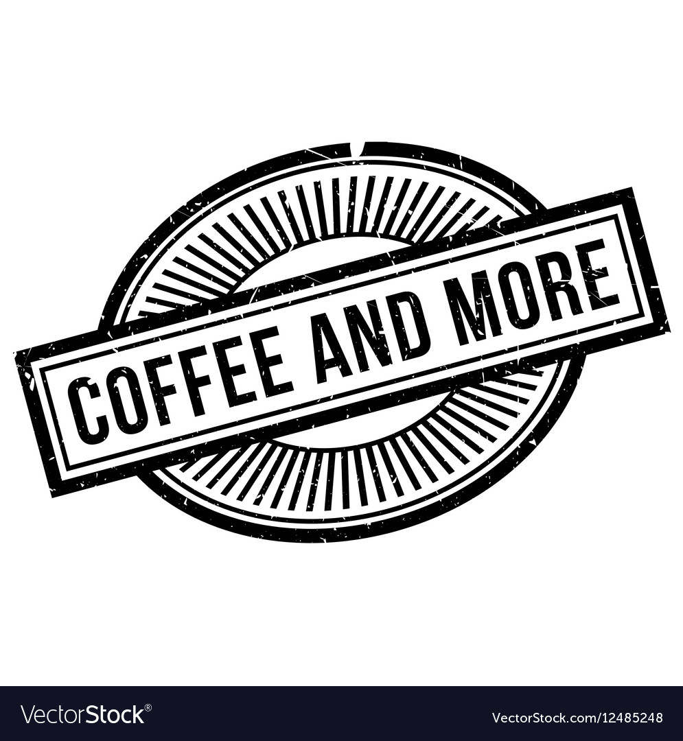 Coffee and more rubber stamp Royalty Free Vector Image