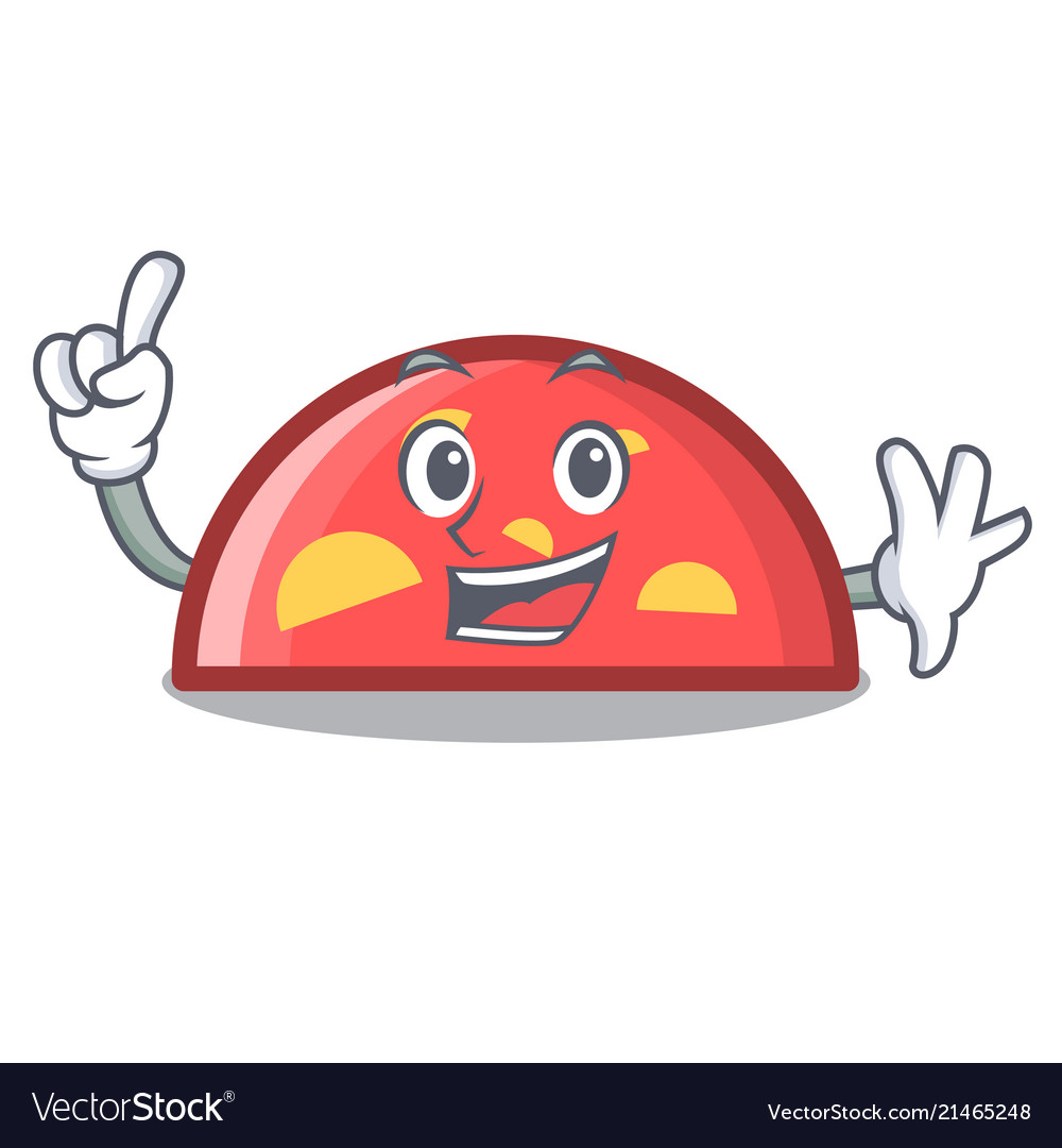 Finger semicircle mascot cartoon style Royalty Free Vector Finger semicircle mascot cartoon style Royalty Free Vector