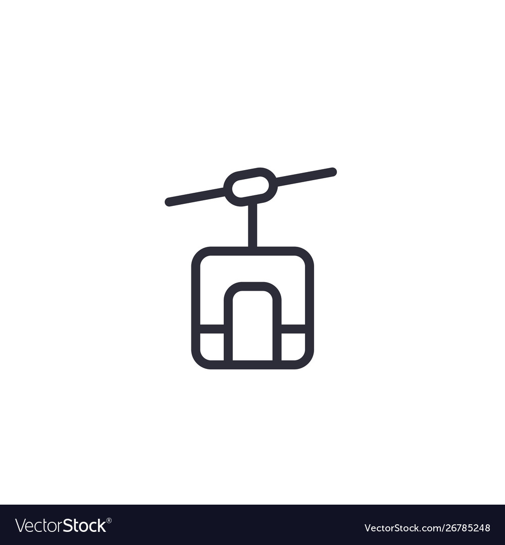 Funicular line icon on white