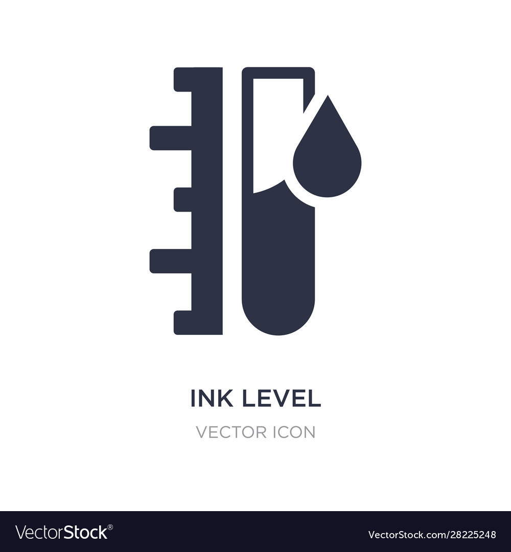 Ink level icon on white background simple element