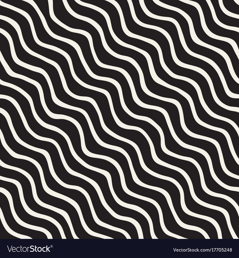 Seamless pattern with hand drawn waves abstract