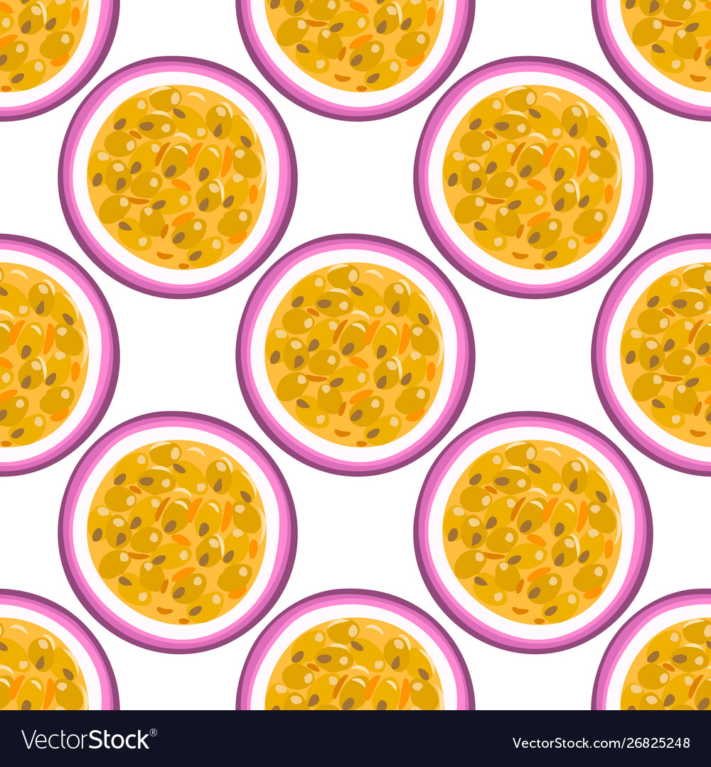 Seamless pattern with tropical fruits healthy