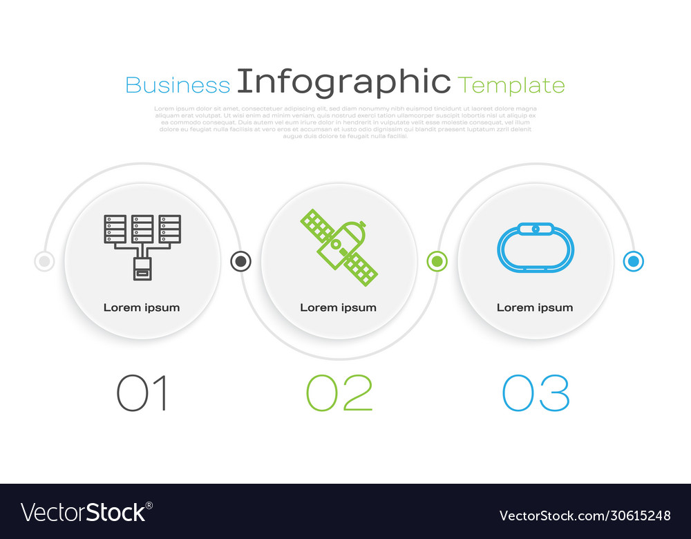 Set line server data web hosting satellite vector image Set line server data web hosting satellite