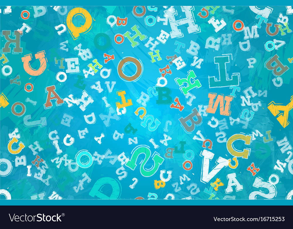 Abstract letters pattern