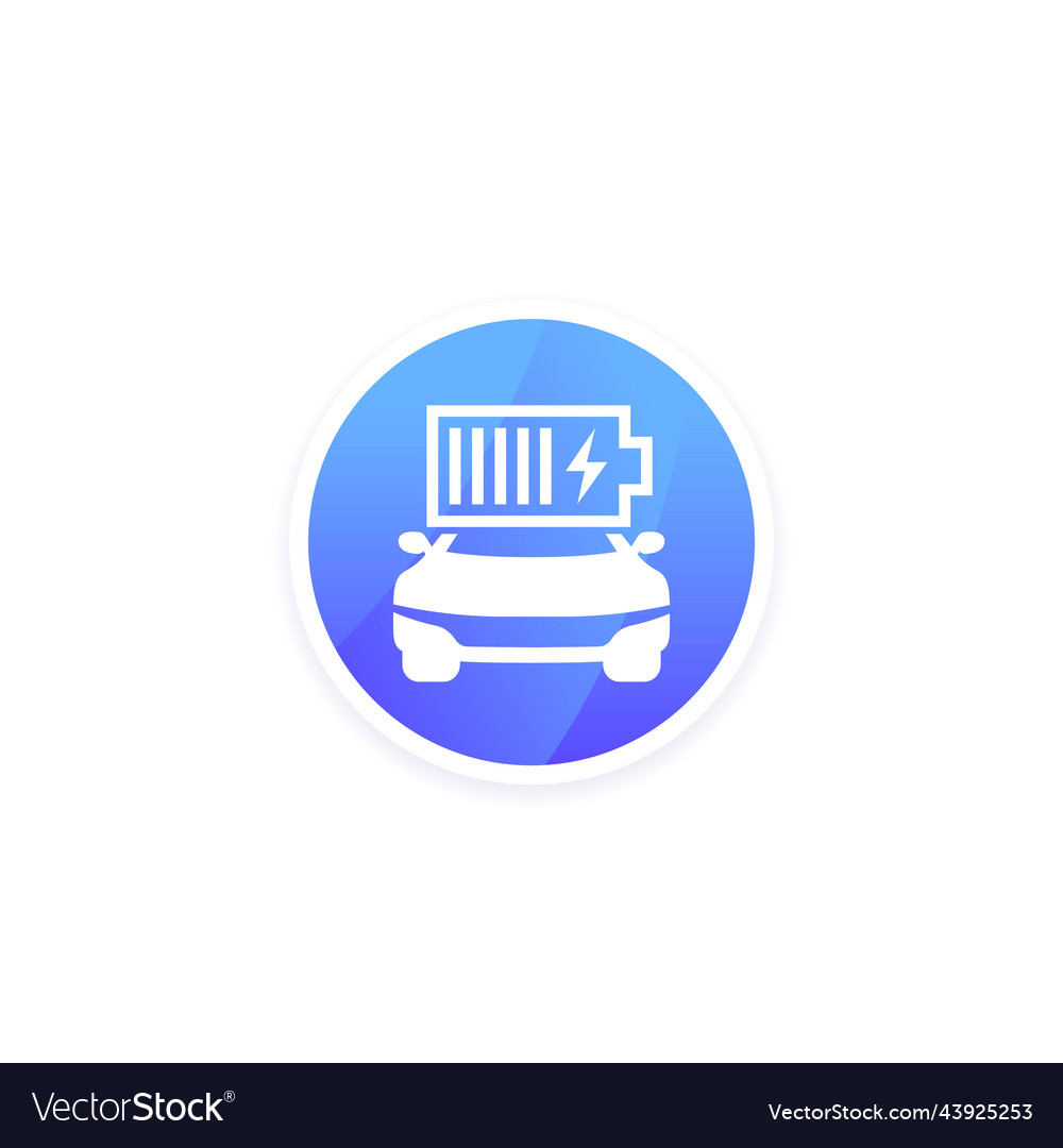 Car charging a battery icon design