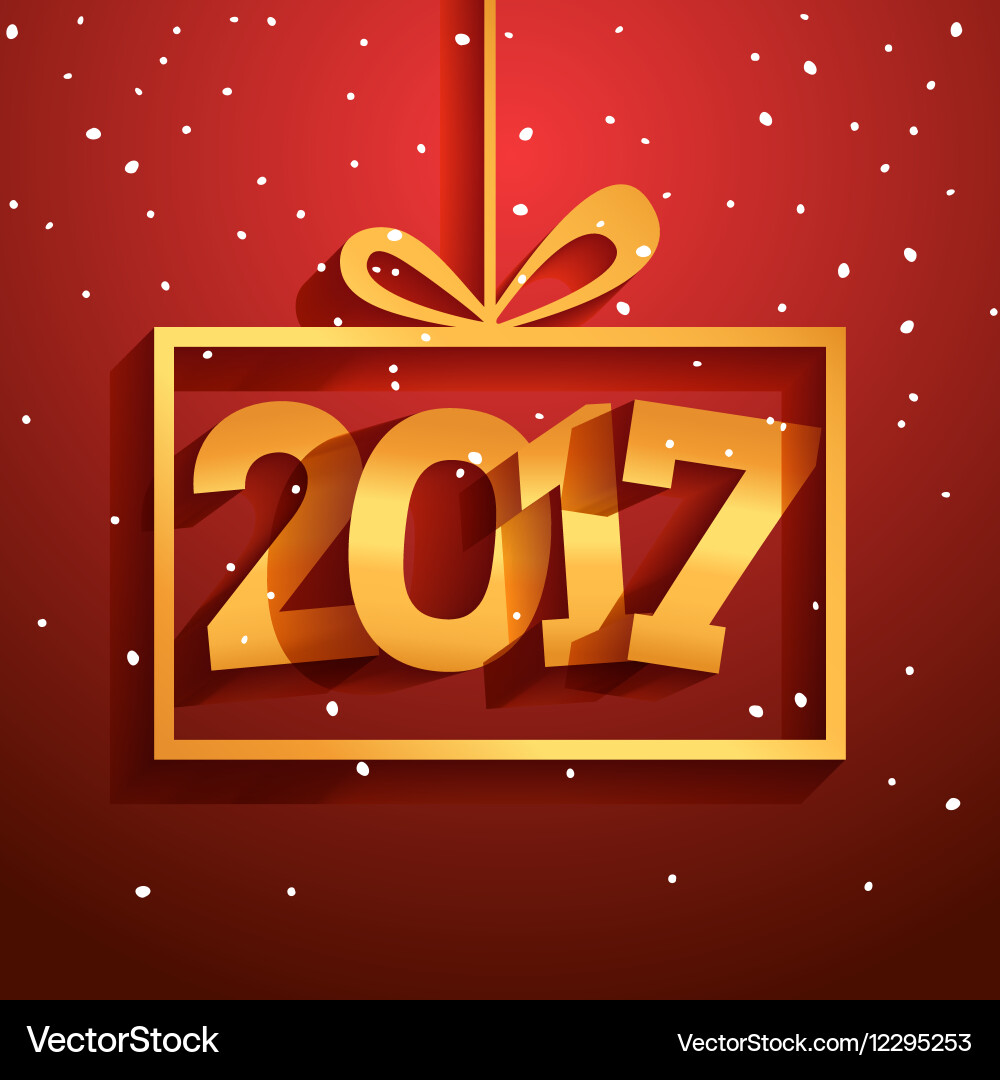 Contemporary modern 2017 new year card Holiday Vector Image