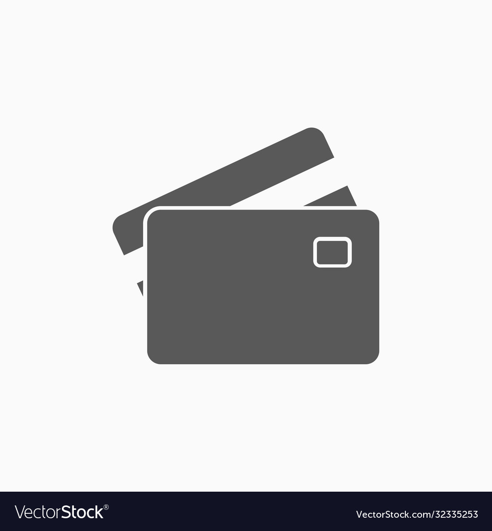 Credit card icon vector image Credit card icon