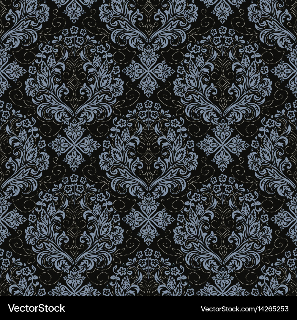 Damask seamless pattern background classical Vector Image