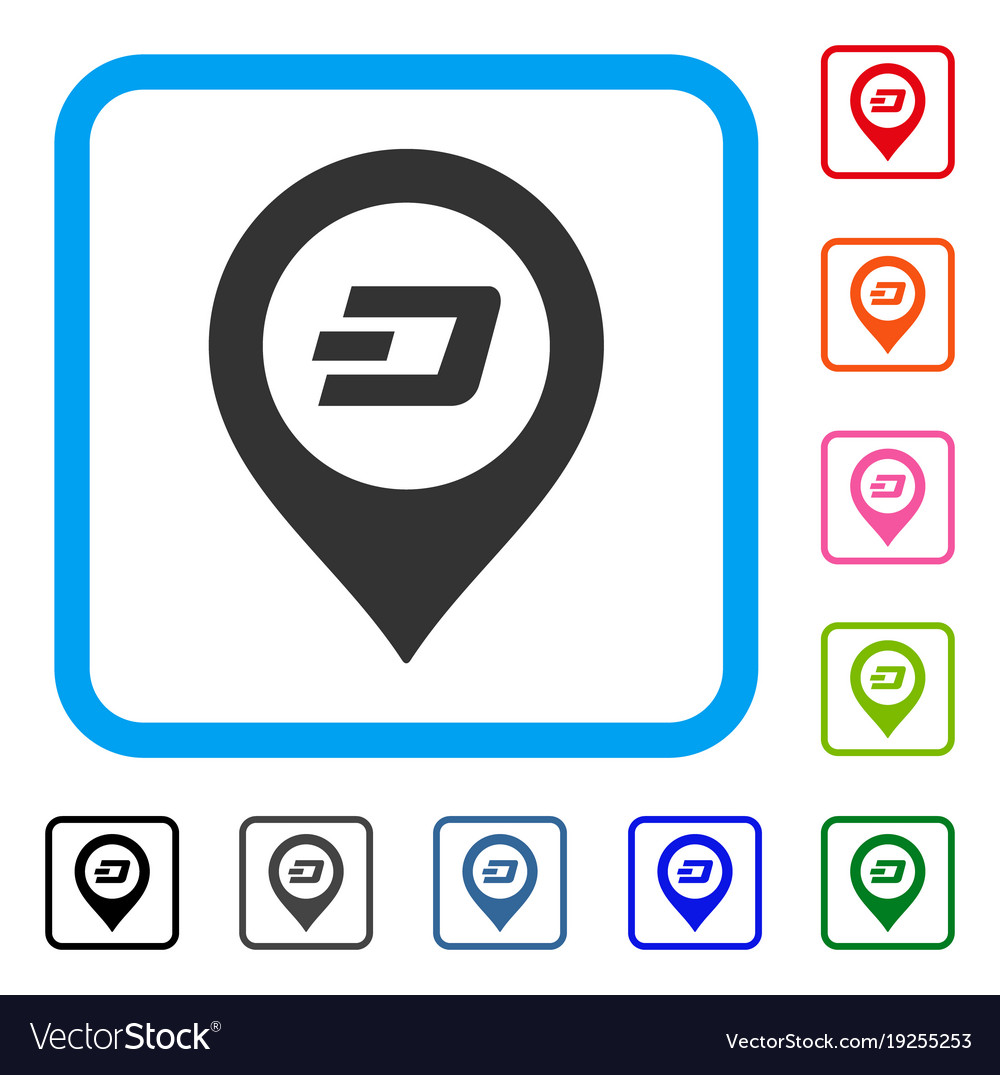 Dash map pointer framed icon