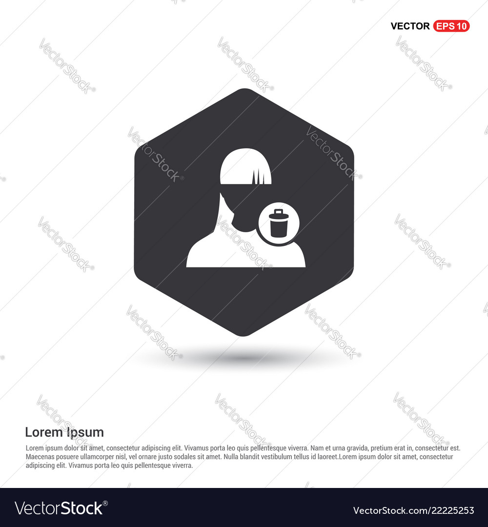 Delete user icon vector image Delete user icon