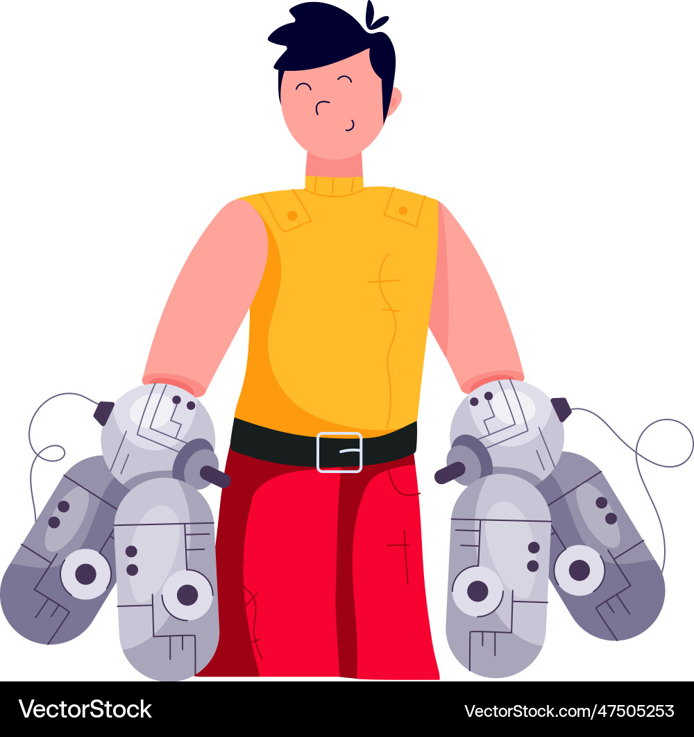 Futuristic robot Royalty Free Vector Image - VectorStock