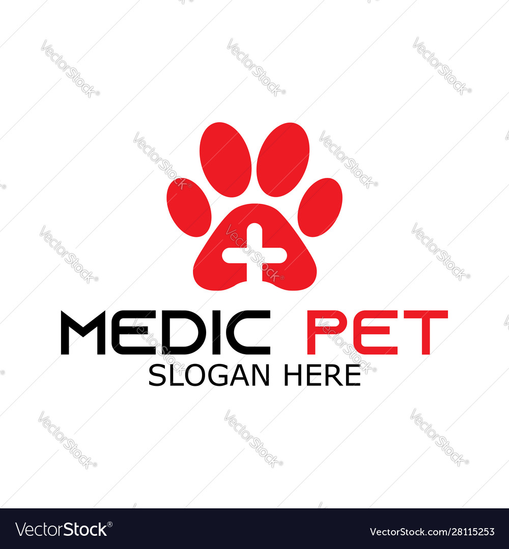 Pet clinic logo with dog cat and bird cross