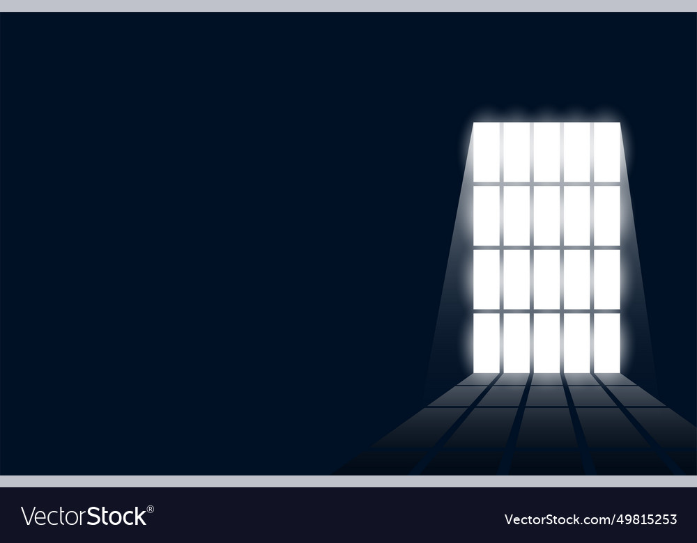 Prison cage iron bars design with light effect