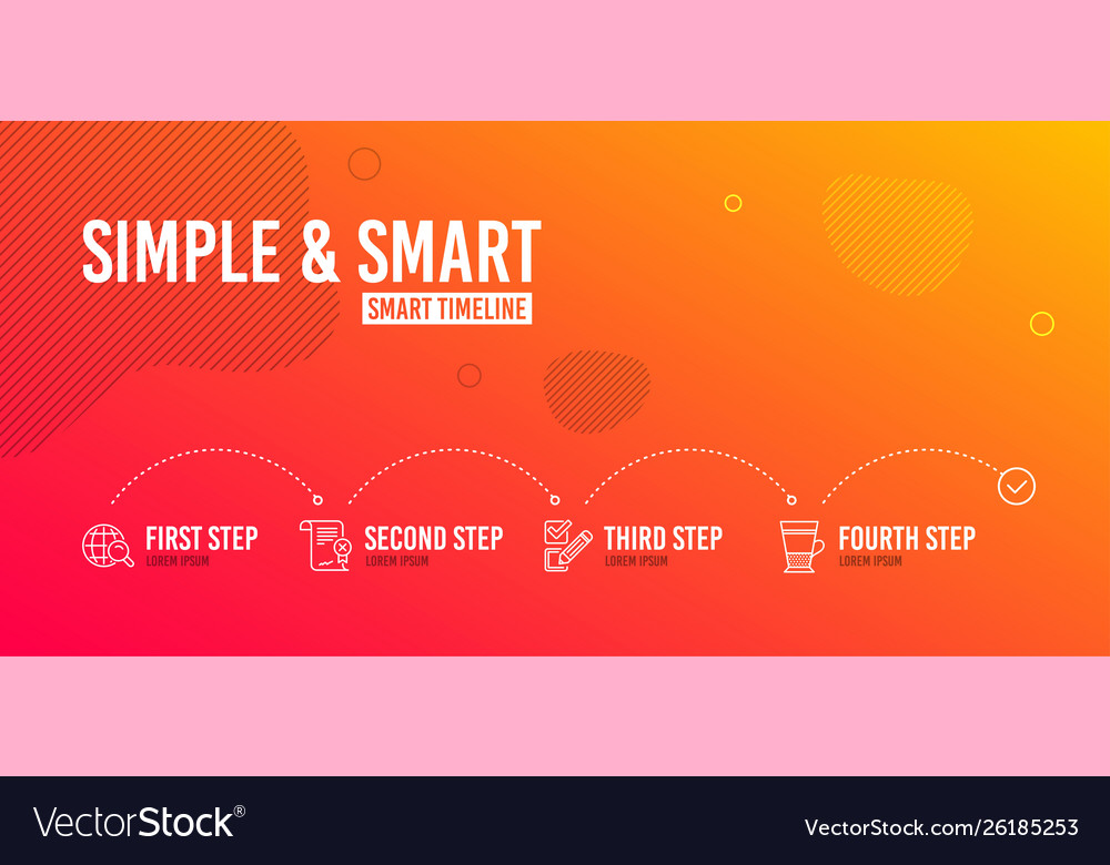 Reject certificate checkbox and internet search vector image Reject certificate checkbox and internet search