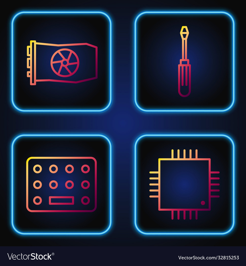 Set line processor with microcircuits cpu pills