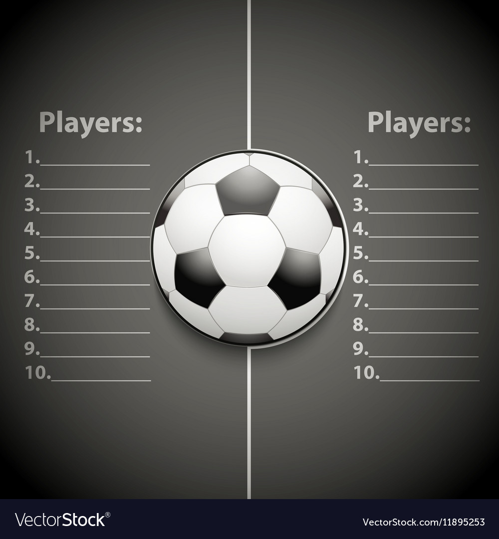 Statistische Vorlage des Fußballs