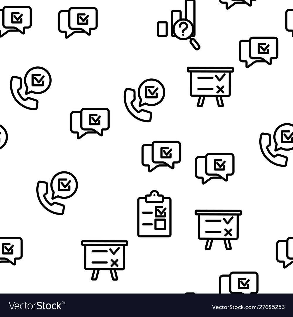 Survey rating seamless pattern vector image Survey rating seamless pattern