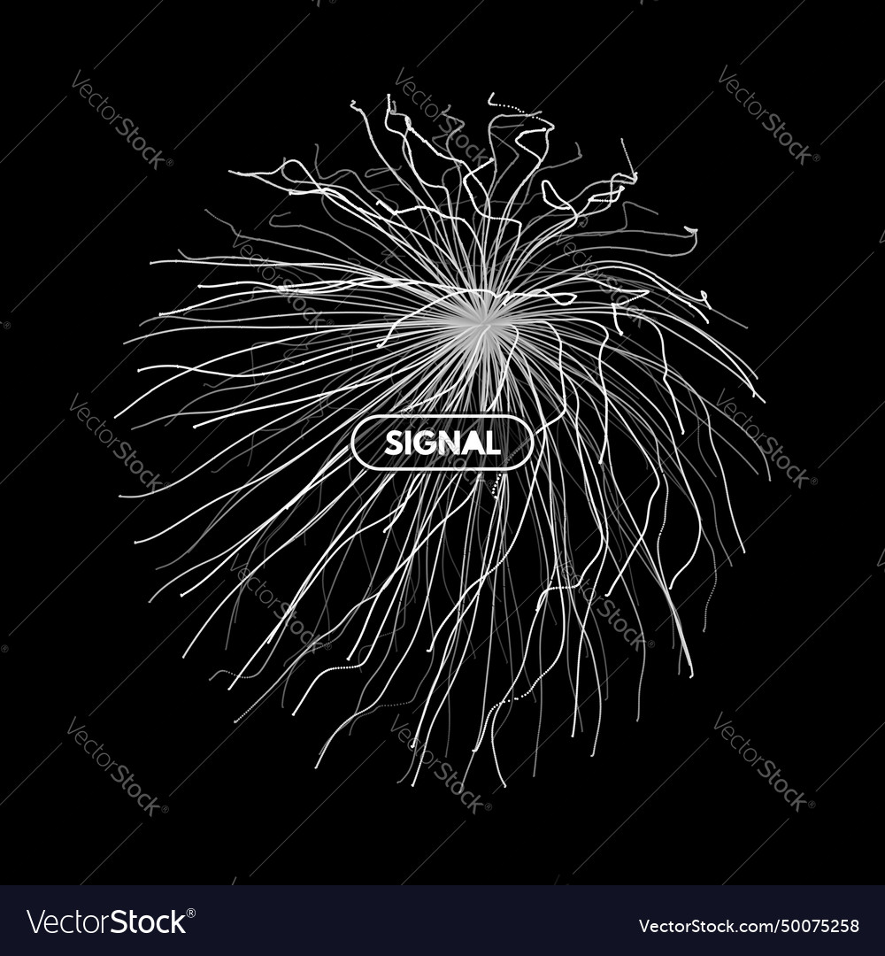 Array with dynamic particles 3d futuristic vector image Array with dynamic particles 3d futuristic