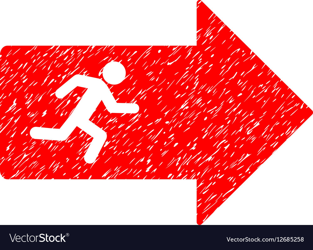 Exit arrow grainy texture icon