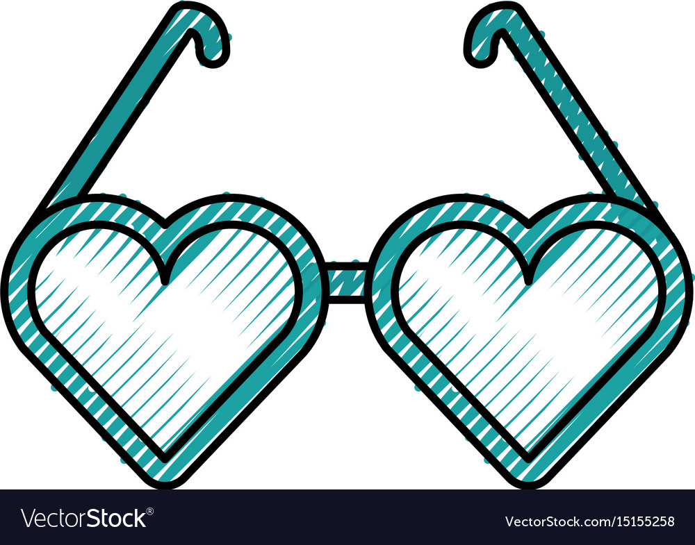 Eyeglasses with heart shape