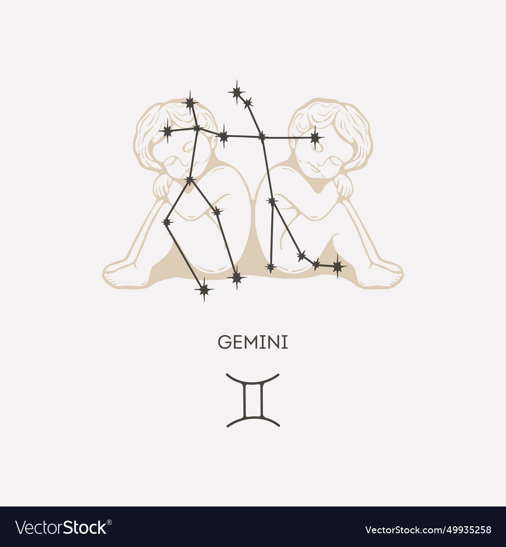 Gemini constellation Royalty Free Vector Image