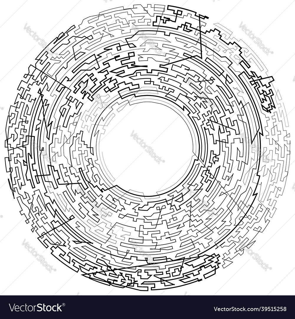 Geometric random circular element abstract vector image Geometric random circular element abstract