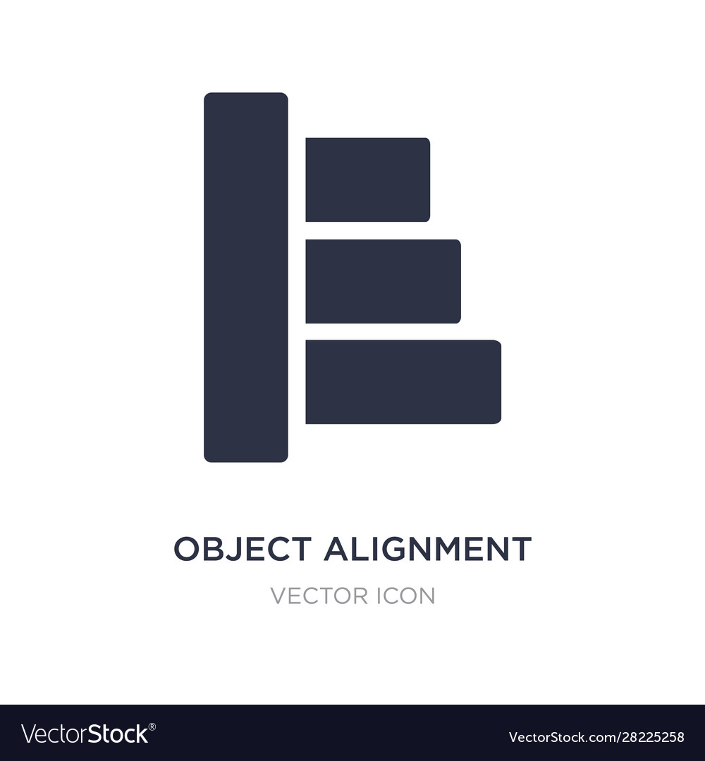 Object alignment icon on white background simple vector image Object alignment icon on white background simple