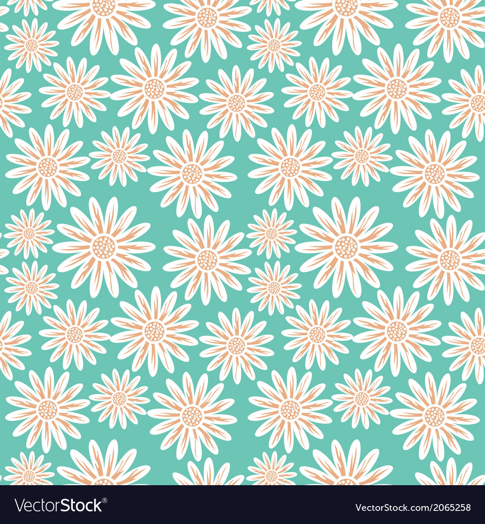 Seamless floral pattern Flowers texture Daisy Vector Image