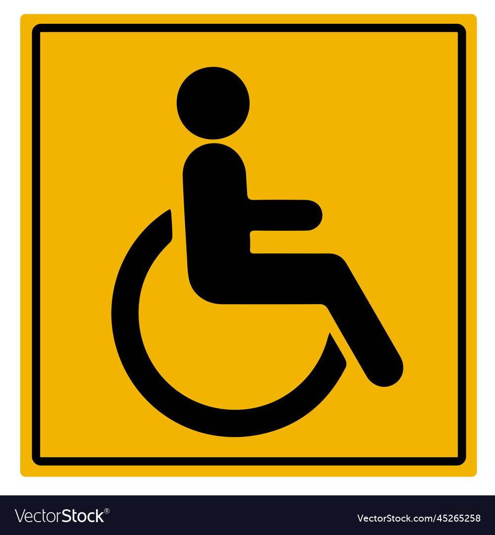 Sign place for disabled in trendy flat style eps Vector Image