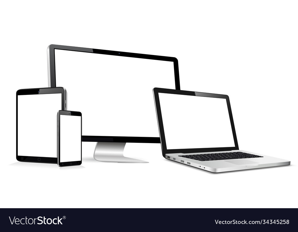 Web design in electronic devices eps10 vector image Web design in electronic devices eps10