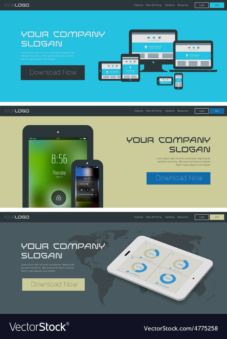 website header or banner template royalty free vector image