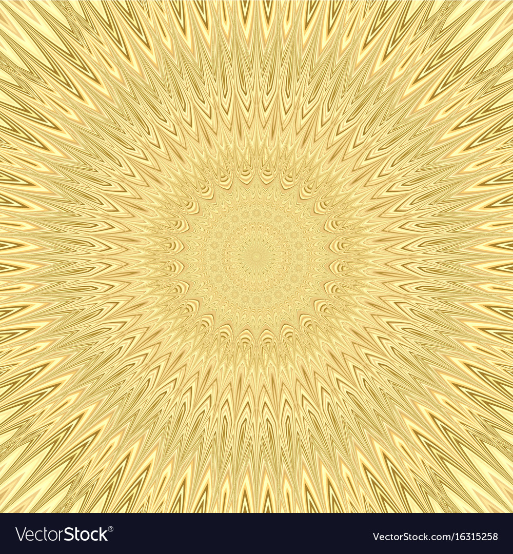 yellow mandala sun explosion fractal background vector image