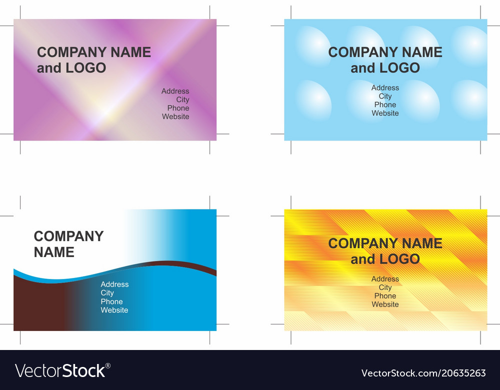 Business cards 4 Royalty Free Vector Image - VectorStock