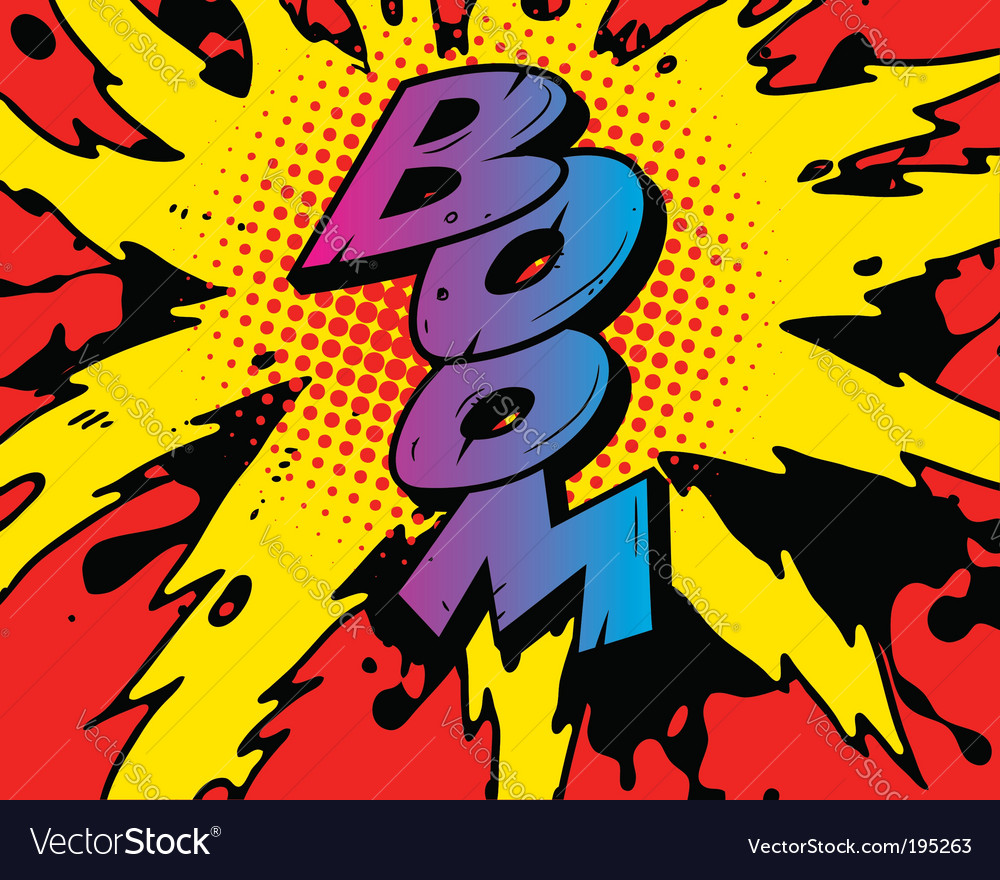 Comic Boom Royalty Free Vector Image Vectorstock