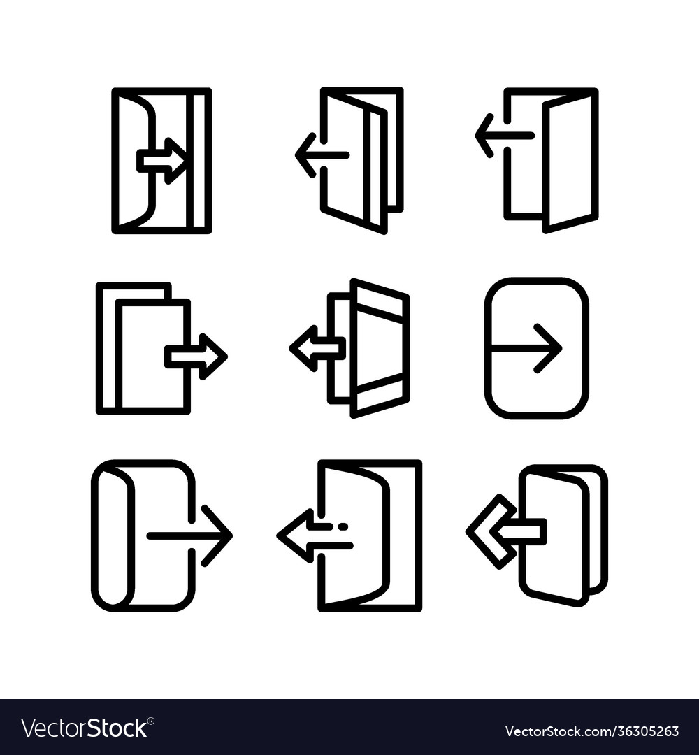 Exit icon or logo isolated sign symbol