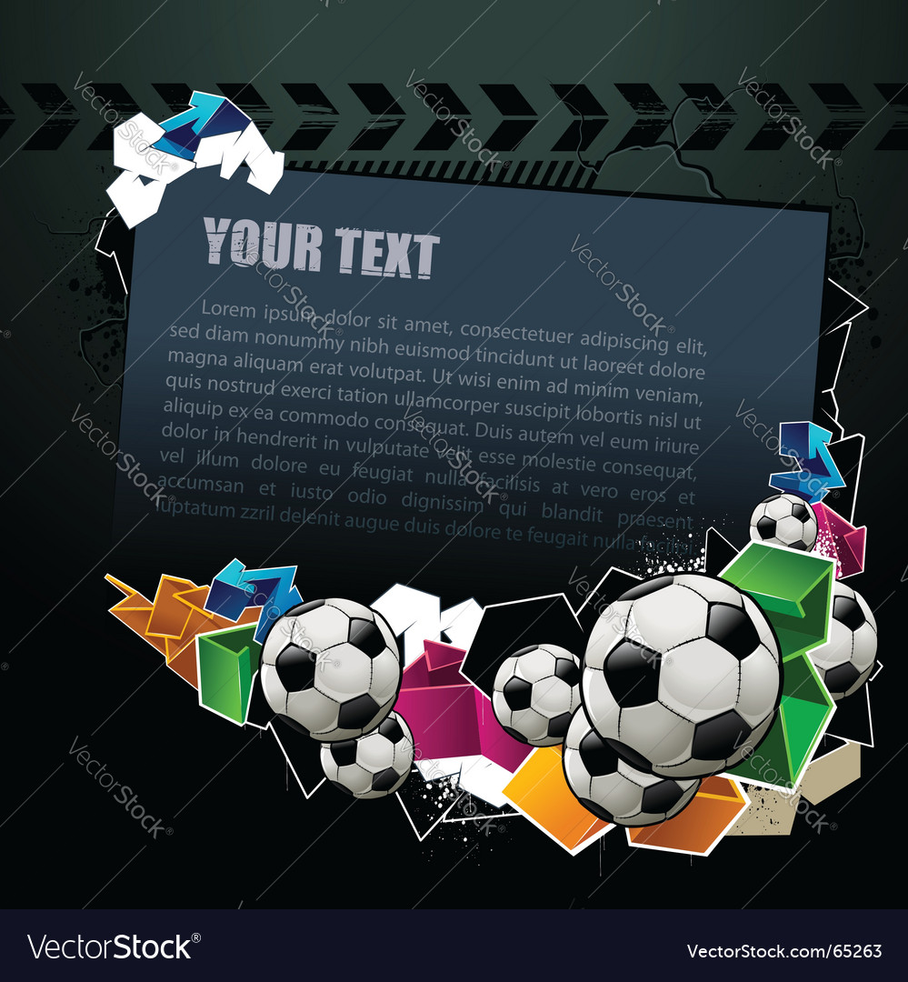 Football Graffiti Banner Royalty Free Vector Image