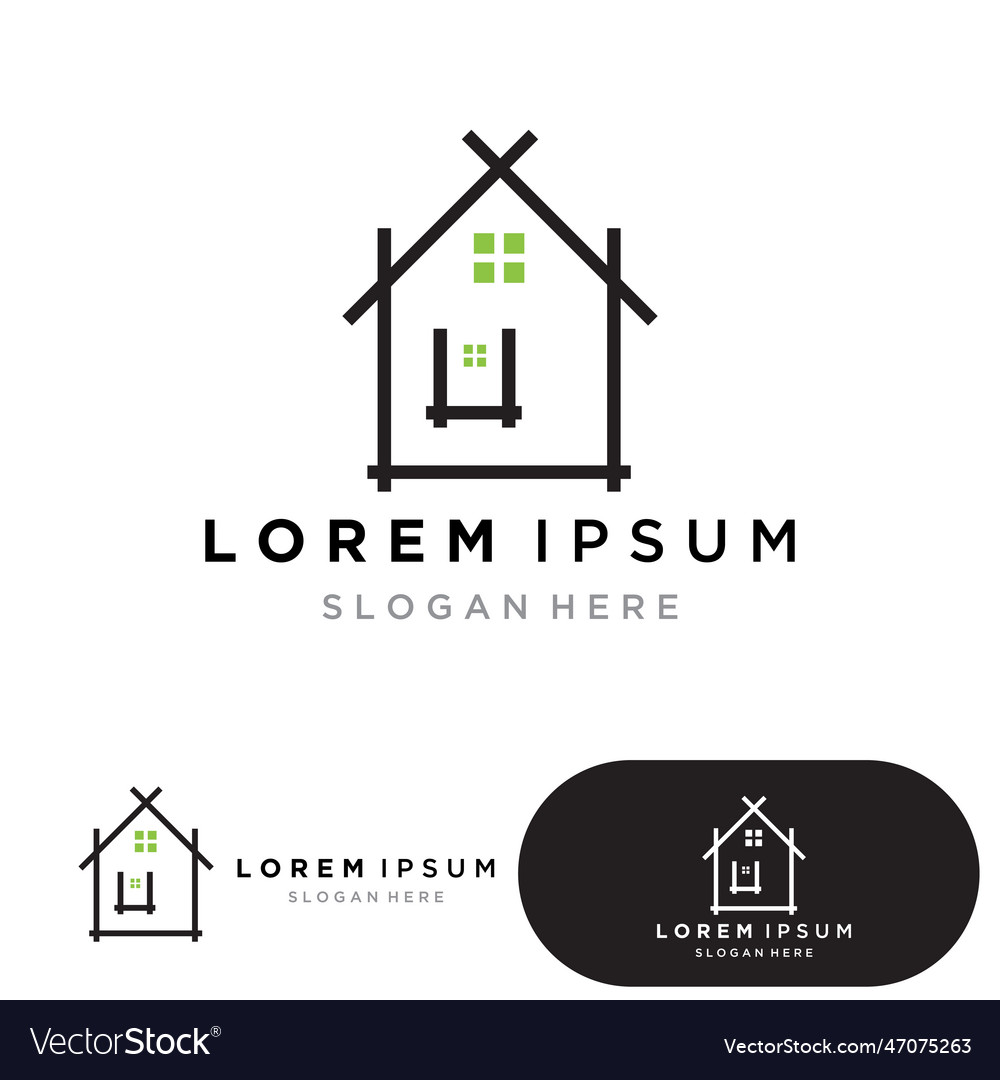 Home buildings logo and symbols icons Royalty Free Vector