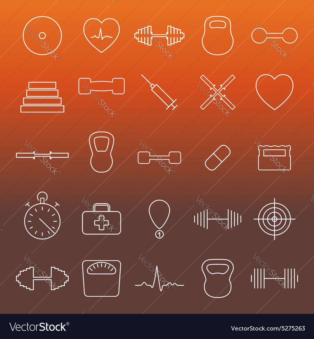 Icons sport and health