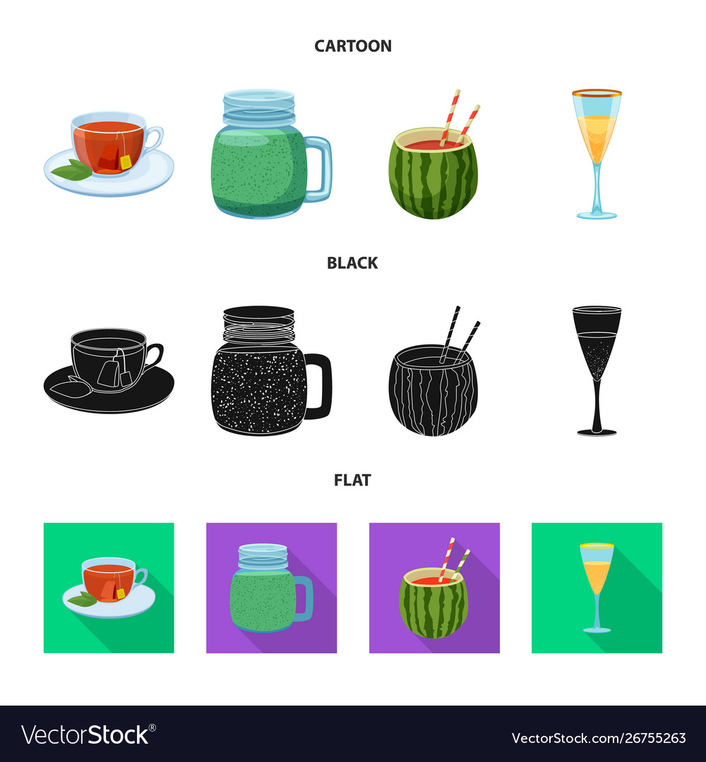 Isolated object drink and bar logo collection vector image Isolated object drink and bar logo collection