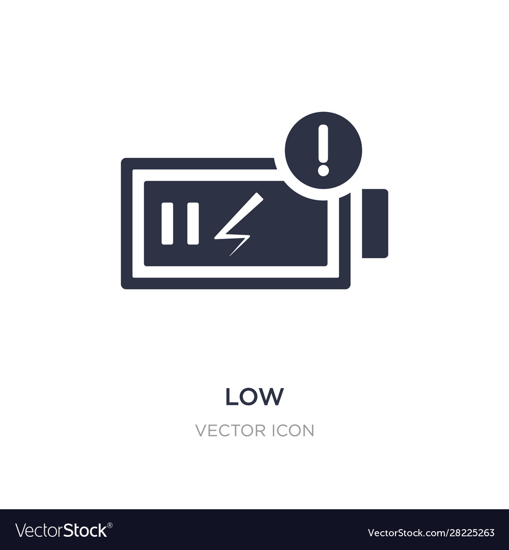 Low icon on white background simple element from vector image Low icon on white background simple element from