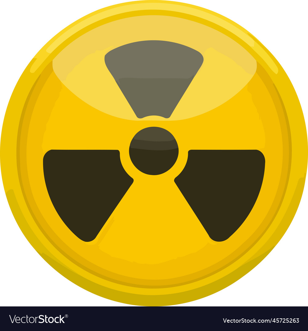 Minimalist symbol representing nuclear danger