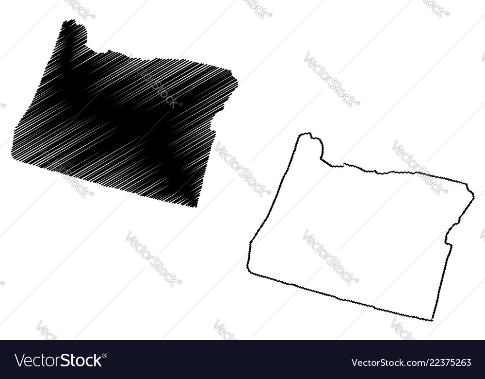 Oregon map vector image Oregon map