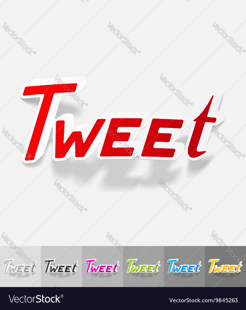 Realistic design element tweet