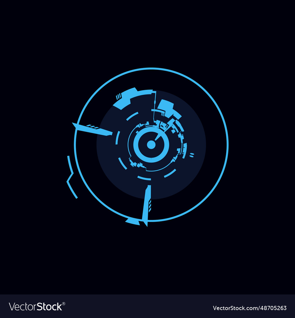 Sci fi round abstract for web Royalty Free Vector Image