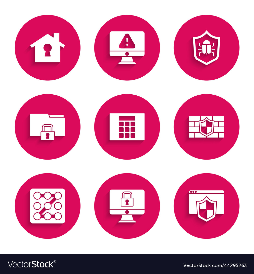 Set password protection lock monitor browser vector image Set password protection lock monitor browser
