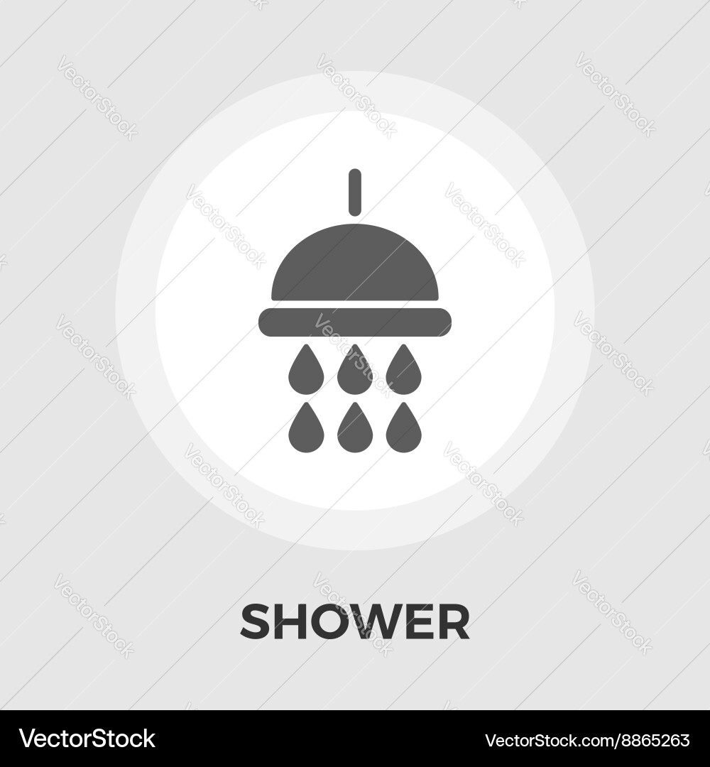 Shower flat icon Royalty Free Vector Image - VectorStock