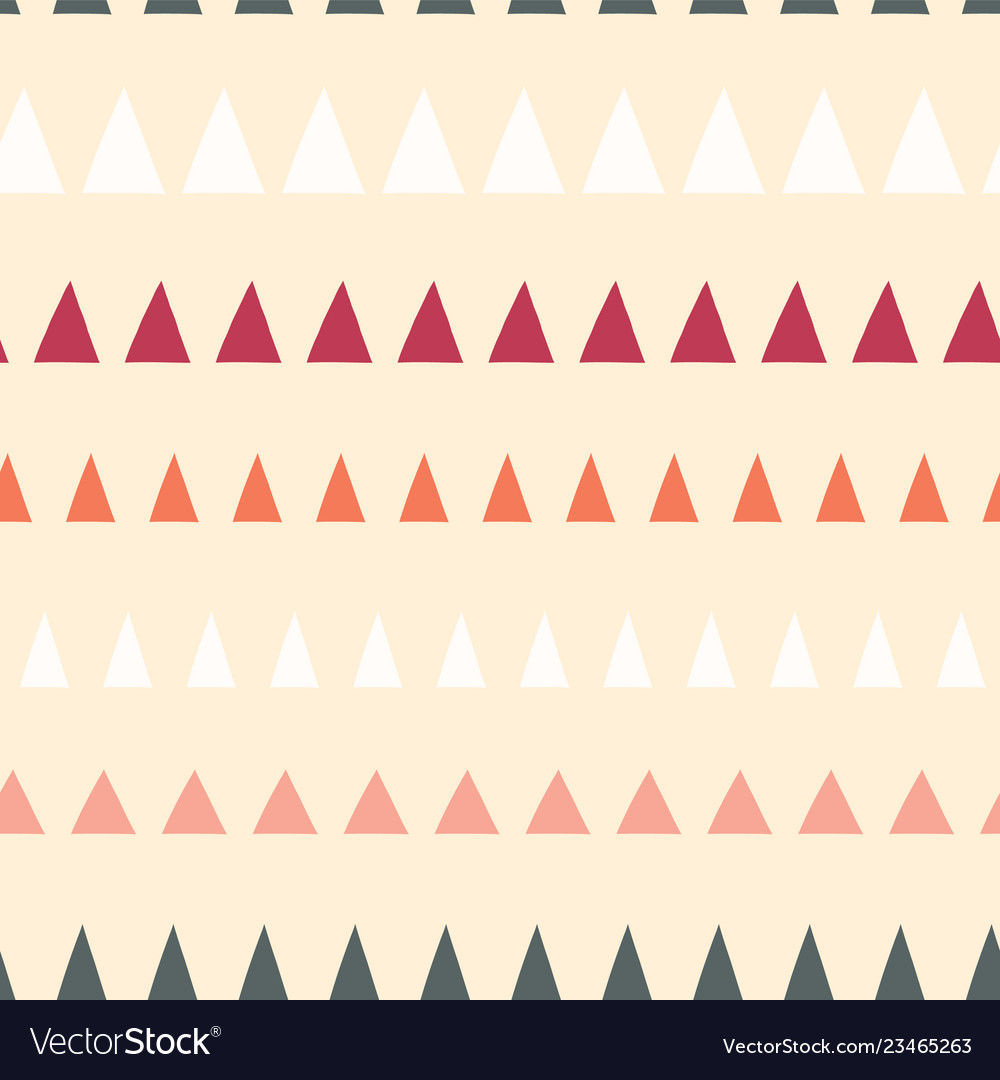 Triangles in a row seamless pattern vector image Triangles in a row seamless pattern