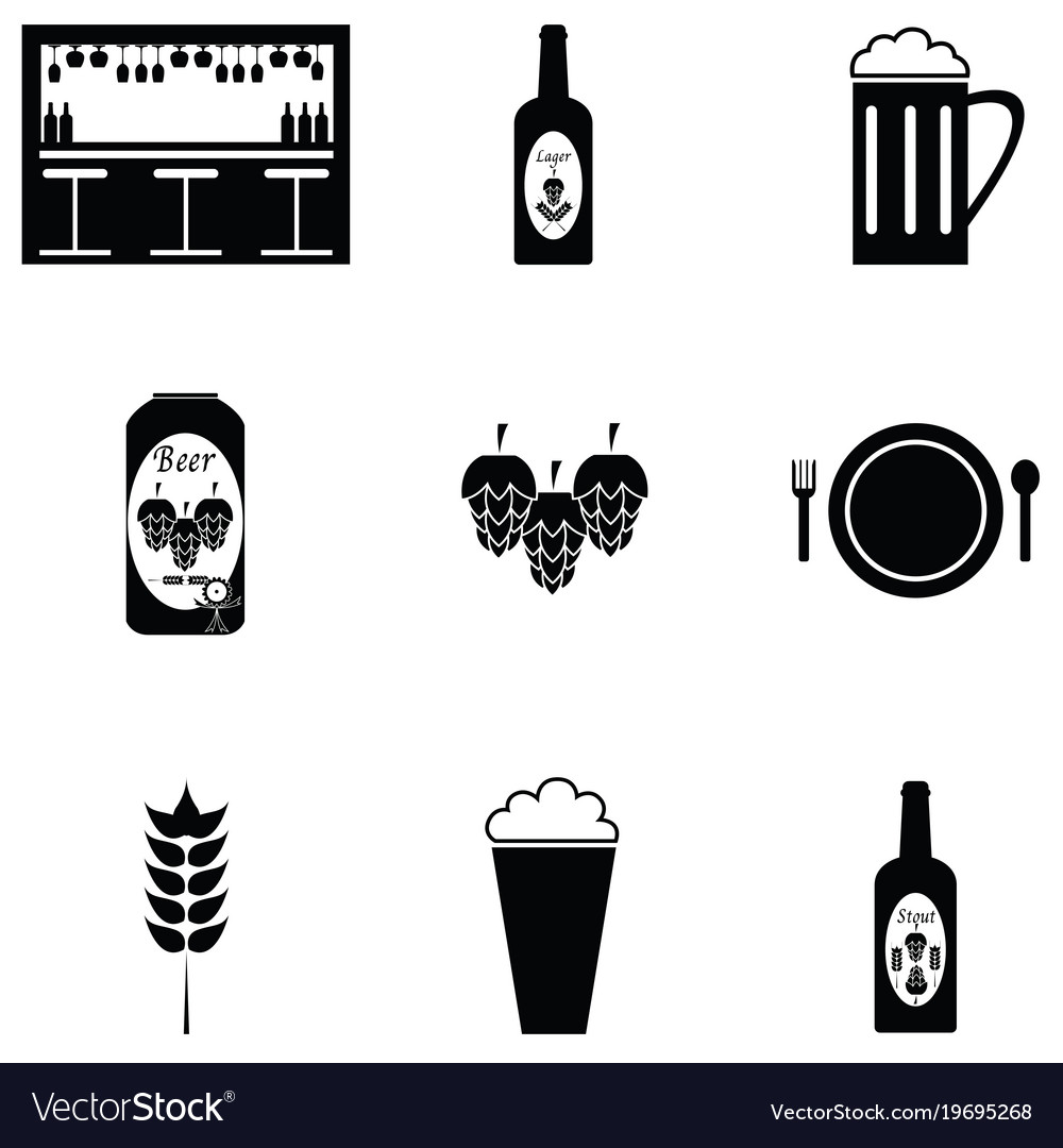 Beer icon set