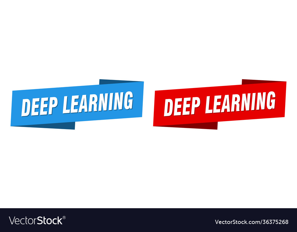 Deep learning banner ribbon label