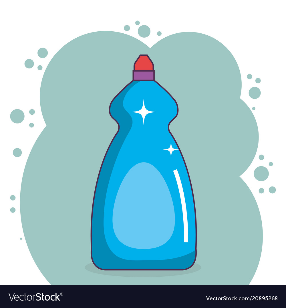 Detergent botttle laundry service Royalty Free Vector Image